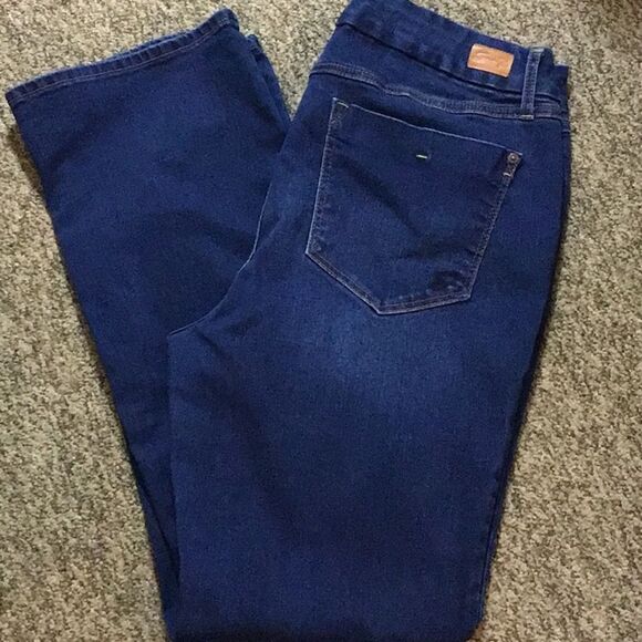Seven7 Tummyless High Rise Slem Boot Dark Blue Denim Jeans Size Plus 16 - Picture 3 of 16